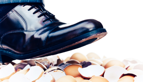 a-business-shoe-hovered-over-egg-shells-iMind-Mental-Health-Solutions