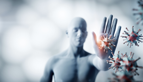 man-batting-away-viruses-with-his-hand-how-vitamin-D-affects-mental-health-iMind-Mental-Health-Solutions